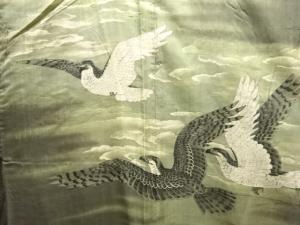 アンティーク　鷹模様男物長襦袢